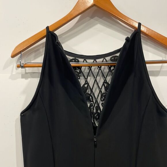 Vintage Y2K 90s Scott McClintock Sleeveless‎ Long Formal Maxi Dress 12 Black - Picture 5 of 7